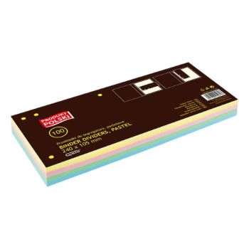 Binder dividers cardboard GRAND 100 pcs. pastel