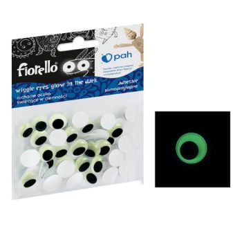 Confetti Fiorello GR-KE50-12F wiggle eyes adhesive fluo