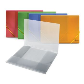 Flap File A4 Plastic Transparent with elastic 
