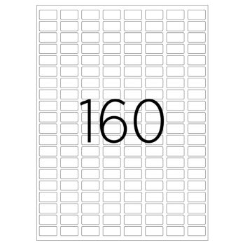 Labels A4 22x12mm  160 Labels per sheet 