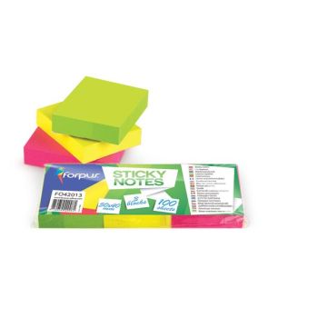 Sticky Neon Colours 40x50 3pcs Set Assorted