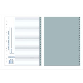 Index Tab A4 1-54  PREMIER  