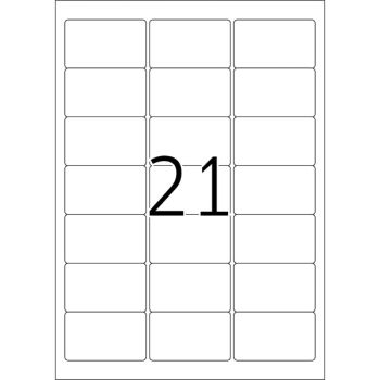 Labels A4 63.5x38.1  21 Labels per sheet 