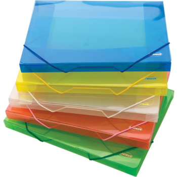 Document case A4 with elastic bands assorted PP