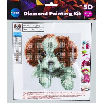 5D Diamond Mosaic KIT "Puppy" 20x20cm - SPECIAL OFFER