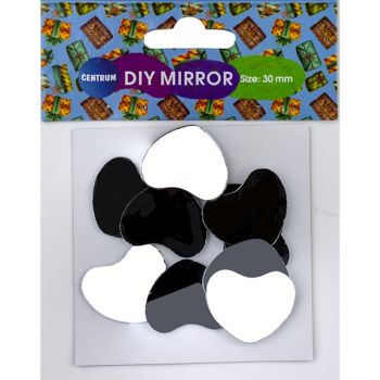 Small Mirrors for Crafts "HEART" 3cm, thickness 1mm
