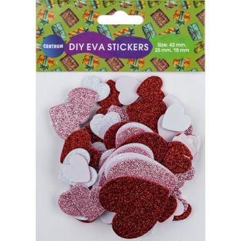 Decoration stickers HEART 42&25&18mm 60pcs