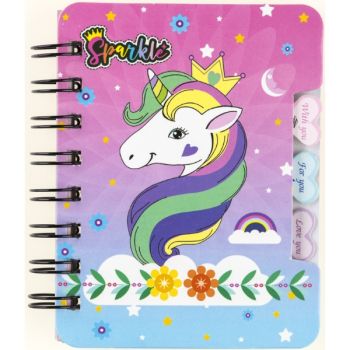 Note book spiral 120x92mm 50sh. (ruled) "UNICORN" /OPP bag