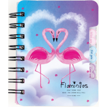 Note book spiral50 sheets (ruled) FLAMINGO OPP bag