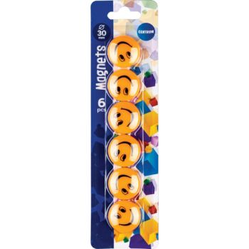 Magnets SMILE diam.30mm 6pcs