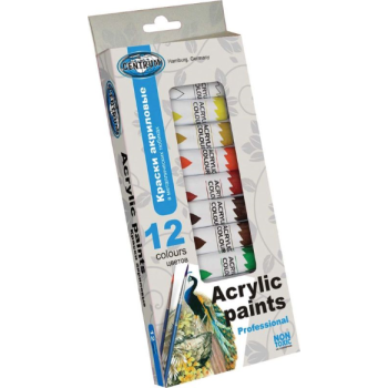 Acrylic paints,metal tubes 12col. *12ml / paper box