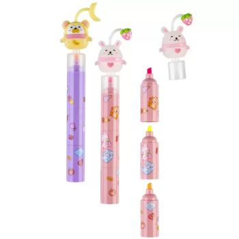 Highlighter 3 Colors (colors:pink,yellow,orange) chisel tip 1-5mm 