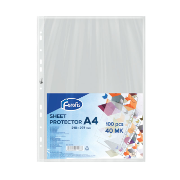 A4 100pcs  Sheet Protector  Crystal Clear 40mic  