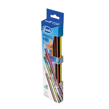 12pcs Pencil HB plastic, triangle, sharpened, w/eraser
