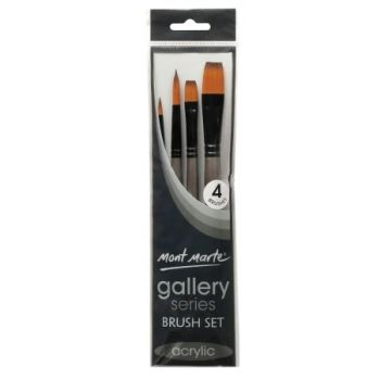 Mont Marte Gallery Series 4 piece Acrylic Brush Set