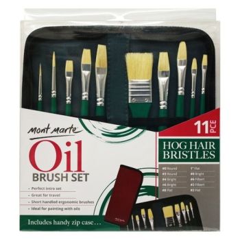 Oil Brush Set 11pcs Mont Marte