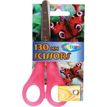 Scissors 130mm For School (assorted col.handles)