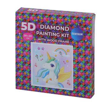 Diamond pictures canvas 20x20cm with wood frame UNICORN