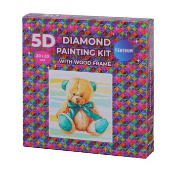 Diamond pictures canvas 20x20cm with wood frame BEAR