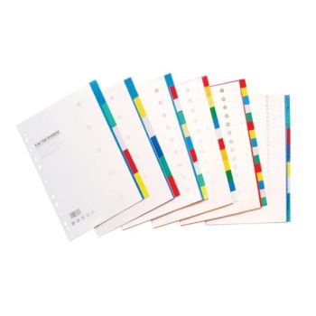 Plastic Divider  A4 15 Colours  PREMIER  6215