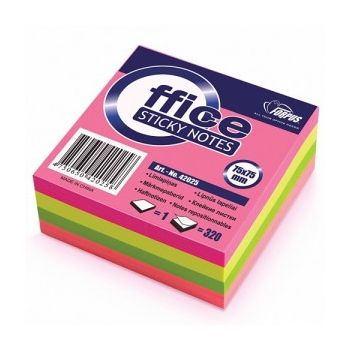 Sticky Memo Cube 75x75 Neon Colors
