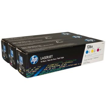 HP LASER TONER 126A HPCP1025   TRI-PACK    (MAGENTA,CYAN,YELLOW)