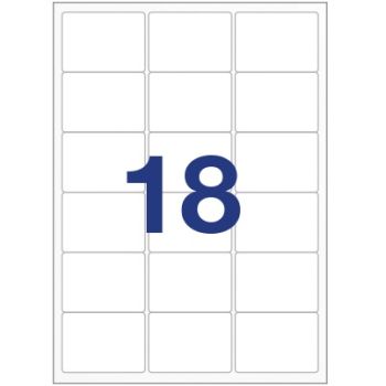 Labels A4 63.5x46.6  18 Labels per sheet  