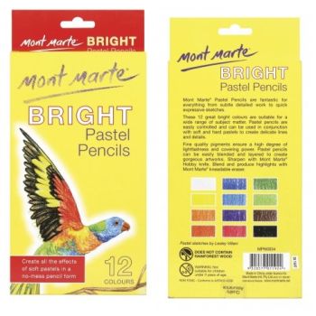 Pastel Pencils  Bright  12pcs Set MPN0034