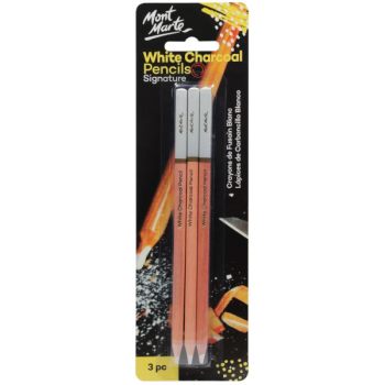 White Charcoal Pencils 3pcs 