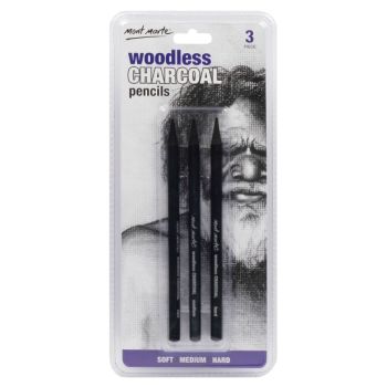 Woodless Charcoal Pencil  3pcs  MPN0045