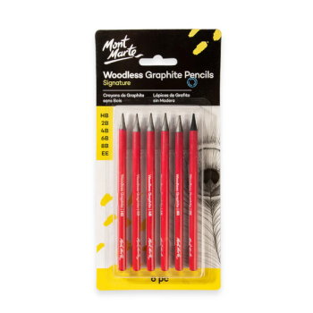Woodless Charcoal Pencil 6pcs  MPN0046