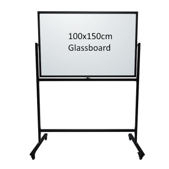 Glass Board Magnetic with Stand 100x150cm - SPECIAL OFFER