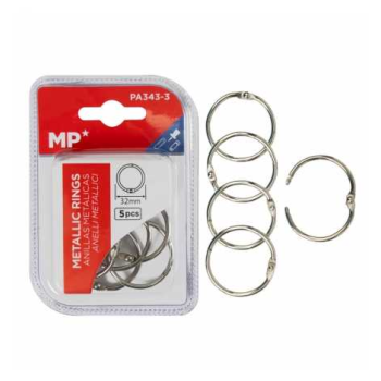 Metal Clasp Ring 25mm  6pcs