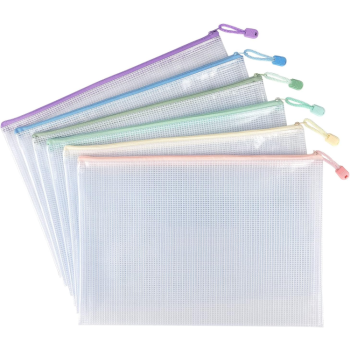 A3 Zipper Bag  Strong Quality - Assorted Zip Colors   